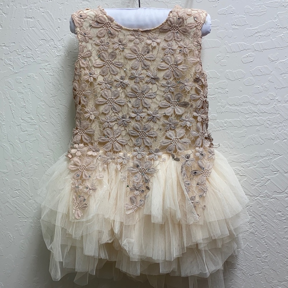 New Ivory Tulle Lace Princes Fairy Dress size 3/4